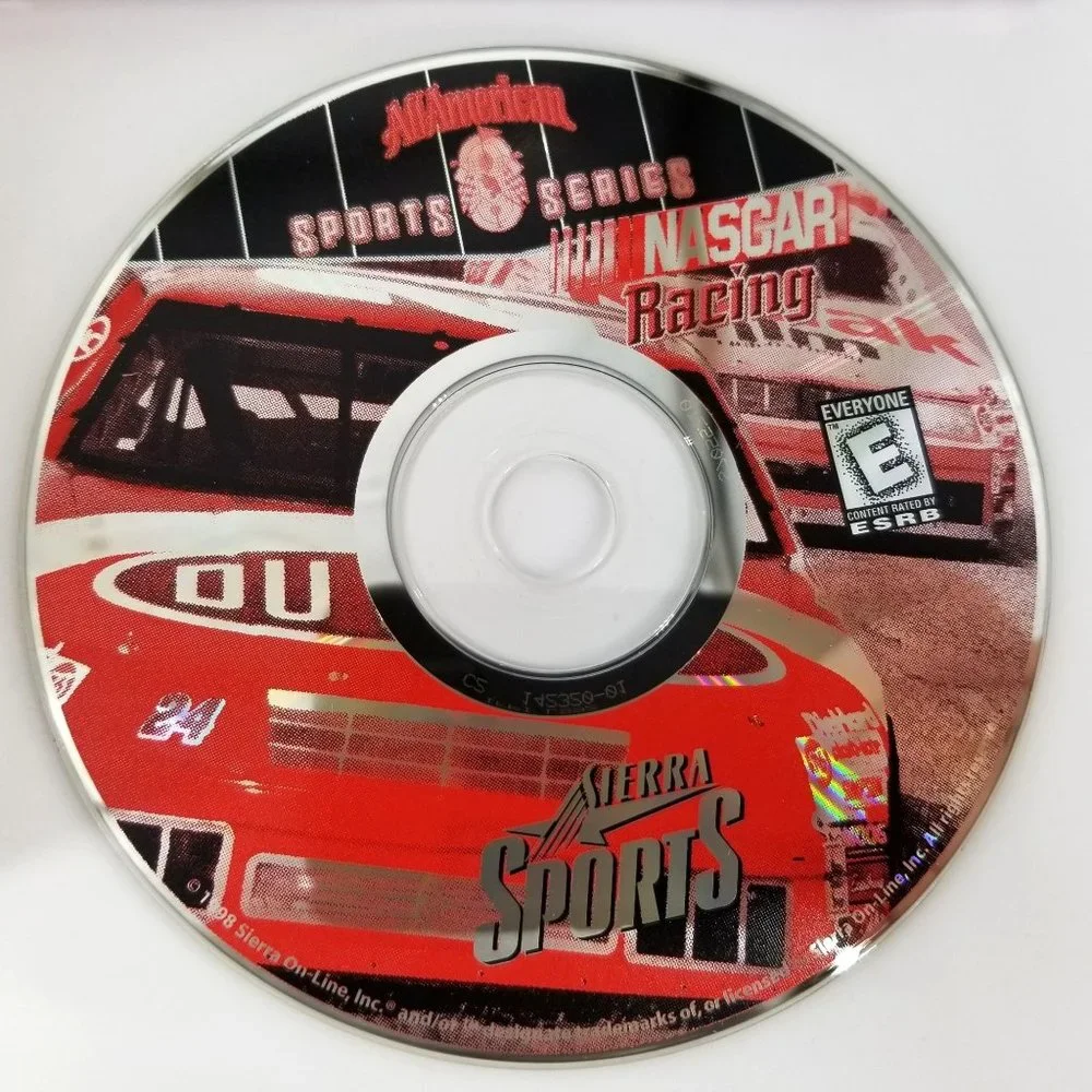 Nascar Racing Windows PC CD Rom Game Car Auto Track All American Sports 1996
